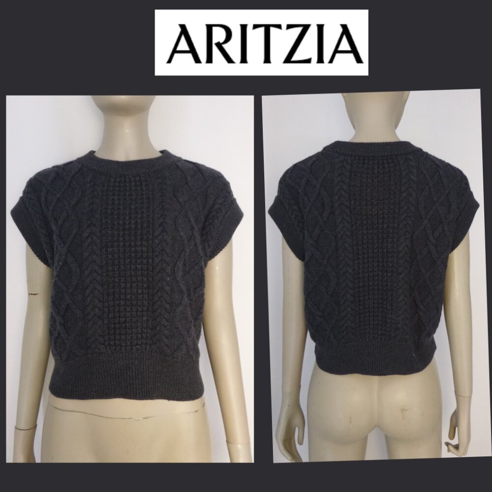 Wilfred Aritzia 100% Wool Yarn Made in Italy Sweater Vest